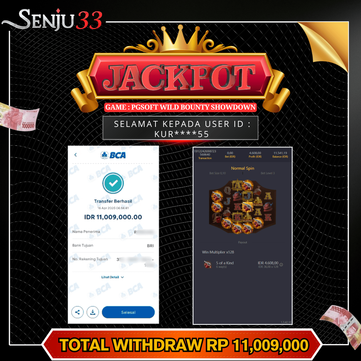 🎰 SENJU33 JACKPOT SLOT Rp. 11.009.000 LUNAS 🎉