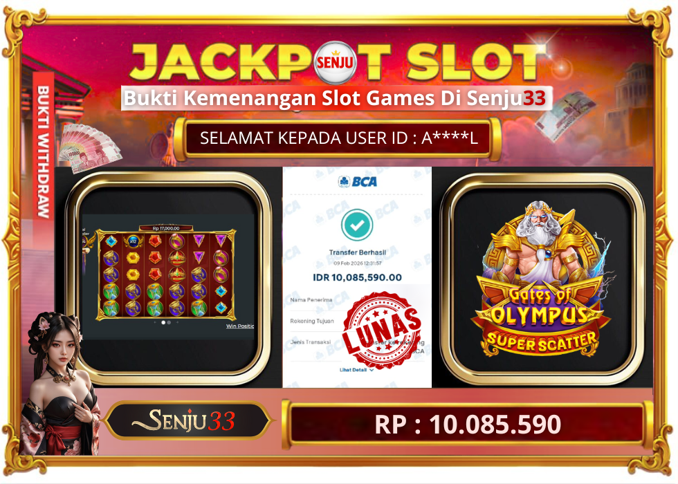 🎰 SENJU33 JACKPOT SLOT Rp. 10.085.590 LUNAS 🎉